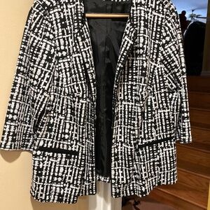Black white over jacket
